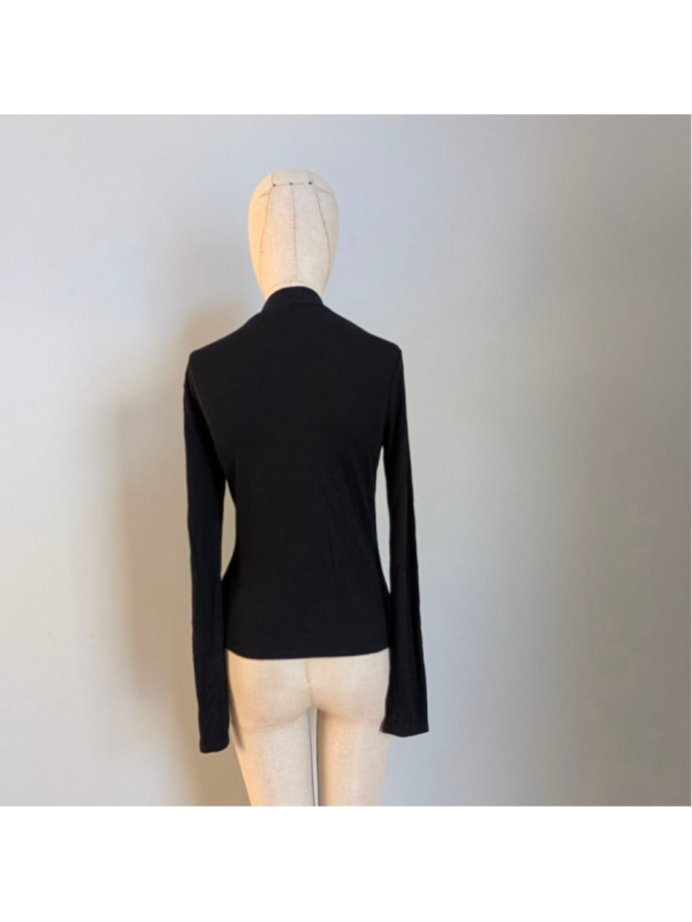 Joah Brown Half Zip Mock Black Neck Top- M/L - Picture 4 of 10